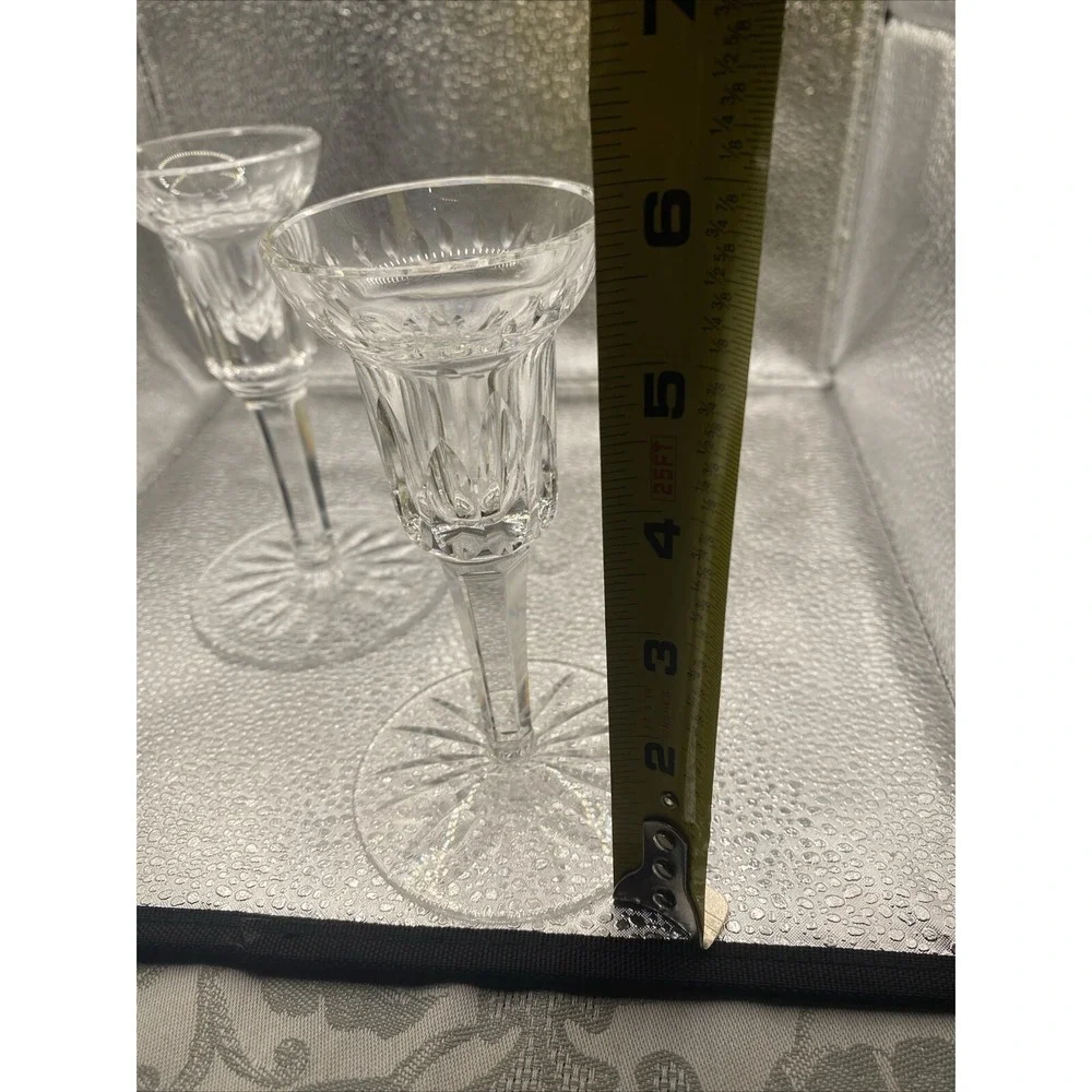 Vintage Waterford clear‎ crystal Candlesticks 5 5/8